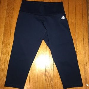Blue Adidas Cropped Leggings.